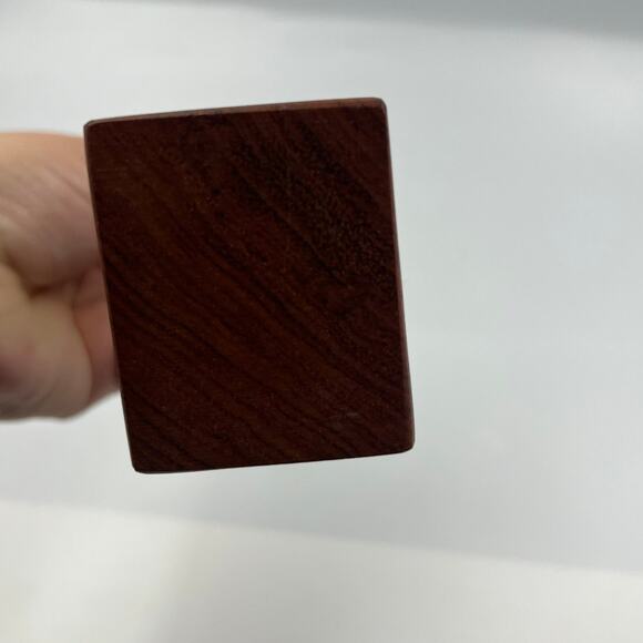 Vintage MCM Wood Test Tube Vial Bud Vase Propagation Macacauba Walnut Mini - Picture 8 of 9